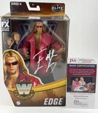 WWE WWF Edge Signed Mattel Legends Elite Wrestling Figure Autograph JSA COA