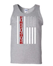 Firefighter Stars and Stripes Tank Top Fire and Rescue Fire Dept Sleeveless