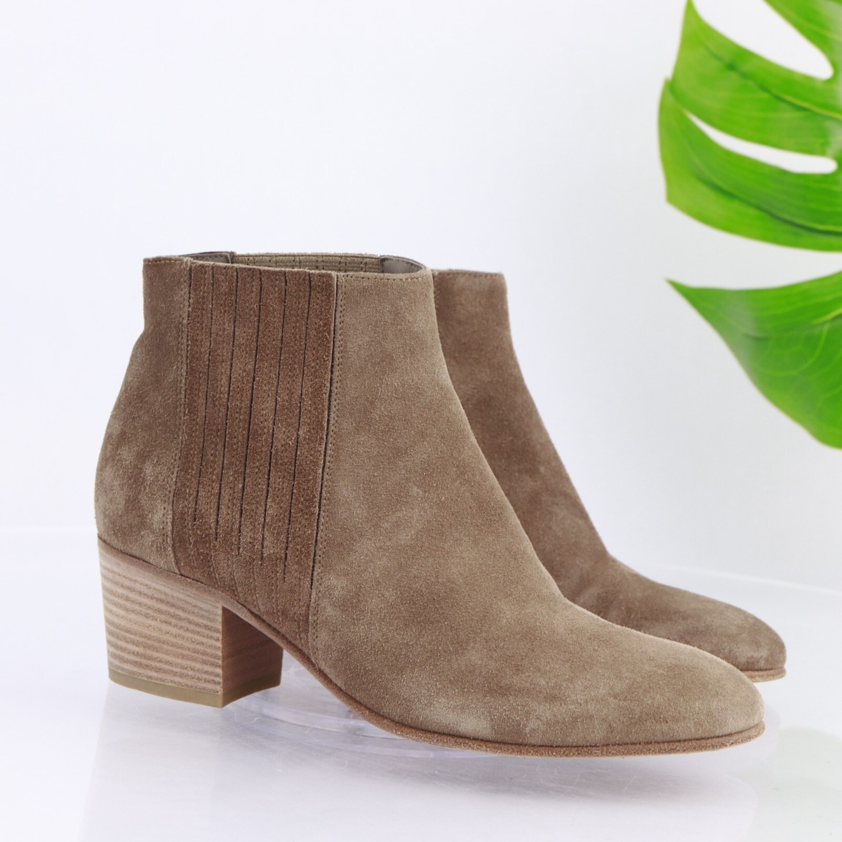 VINCE Women Haider Boot Size 6.5 Tan Taupe Suede Chelsea  display picture 3