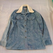 LEVI'S PANATELA Denim western shirt jacket Men's Size L Blue 70s