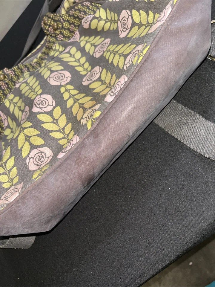 Petunia Pickle Bottom Pink/Green Paisley Floral Purse Diaper Bag with Change Pad - Image 4 of 4