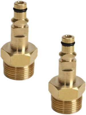 #ad 2Pcs Gold M22 Adapter High Pressure Washer Hose Adapter Pressure Pipe Quick Conn $13.22