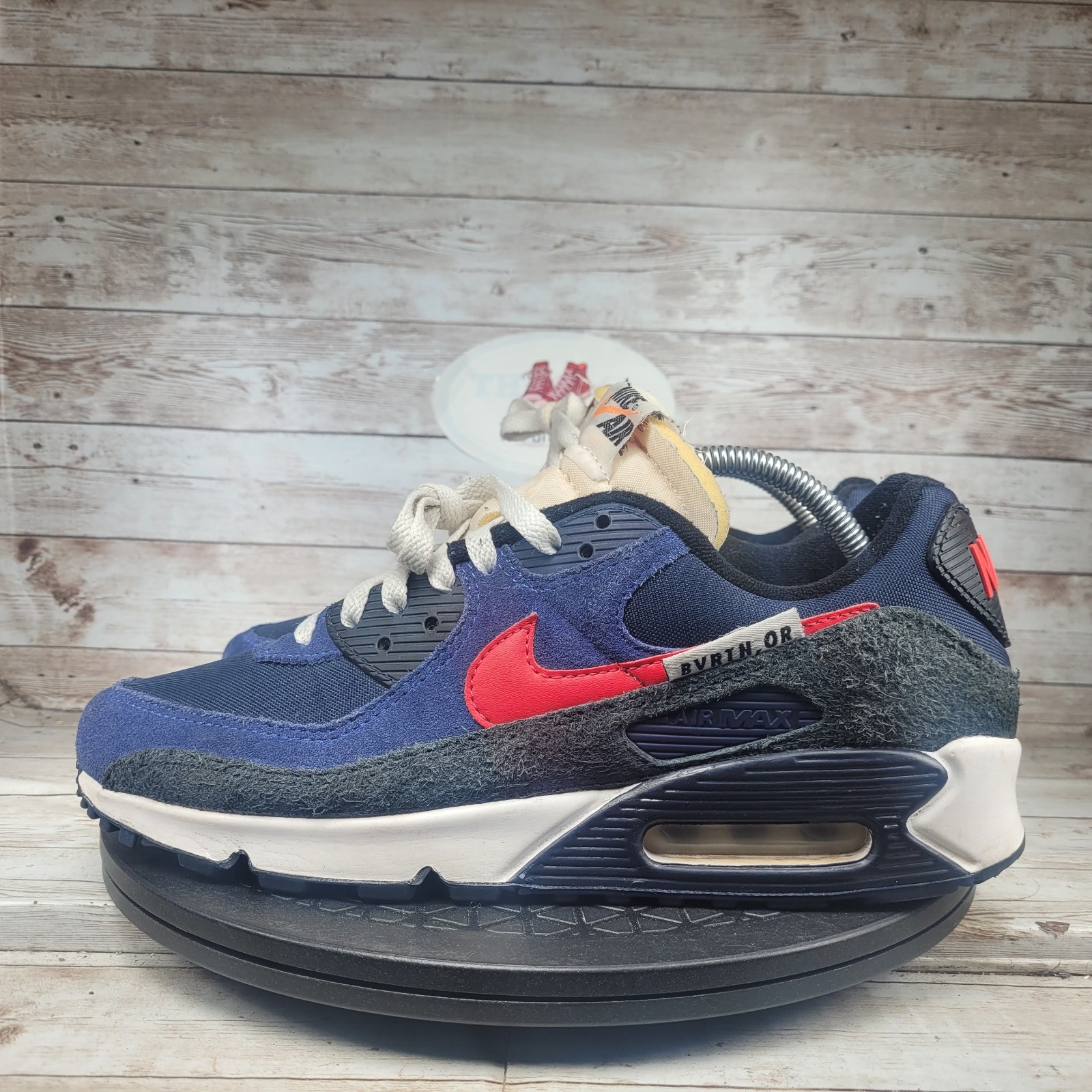 Nike Air Max 90 SE Trainers Men's Size 9.5 Blue Comfort Walking Running Shoes thumbnail 4