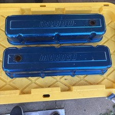 Moroso Blue Anodized Chevy Bbc Valve Covers 396 427 454 Vintage Drag Race Car