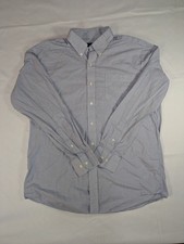 Nautica, Long Sleeve Button Down Shirt, Size 16 1/2 34/35 , Large, Classic Fit