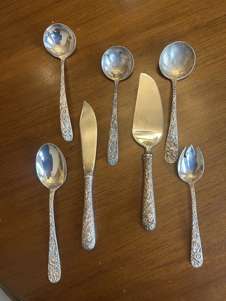 Repousse By Kirk 14 (four Piece) Place Settings With Additional Serving Pieces - Image 3 of 4