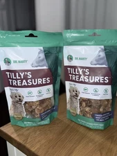 (2) Dr Marty Tilly's Treasures Freeze Dried Beef Liver Dog Treat 4 oz All Breeds