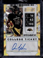 2020 Panini Contenders Draft Picks Quez Watkins Fame Ticket Rookie RC Auto #/5