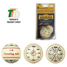 Jim Rempe Training Cue Ball 2-1/4" Regulation Size Billiard Pool Ball with In...