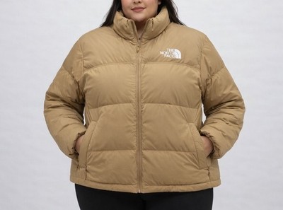 The North Face Women's Plus 3X Khaki Stone 1996 Retro 700 Nuptse Down Jacket TNF