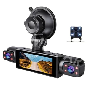 3.16in Auto-enregistreur de conduite avant arrière gauche droite nuit vision Dash Cam W/Card