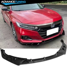 Fits 21-22 Honda Accord V3 4DR Carbon Fiber Print Front Bumper Lip Splitter 3PCS