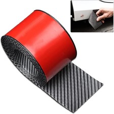 Universal Carbon Fiber Pattern Side Skirts Anti-Scratch Rubber Edge Guards Prote