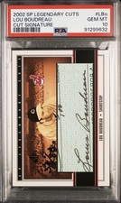 2002 SP Legendary Cuts Lou Boudreau PSA 10 Cut Auto Pop 2