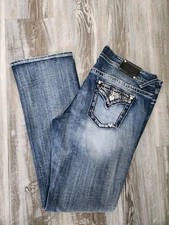 ⚘️NWOT VIGOSS The Dallas Slim Boot Jeans Sz 15/16  Thick Stitching CUTE BLING!!!