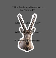 Ibex Sticker Waterproof Decal Animal Africa Outdoor Nature Hunting Wild Gift NEW