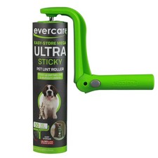 Evercare Easy-Store Mega 50 Layer Handheld Pet Lint Roller 50 Sheet, Green