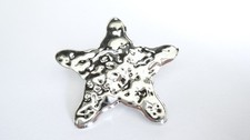 Small silver hammered metal star alligator hair claw clip clamp fine hair