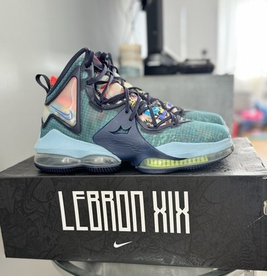 Nike LeBron 19 Fast Food Men's Basketball Shoes Size 10.5 CZ0203 400 Blue Orange