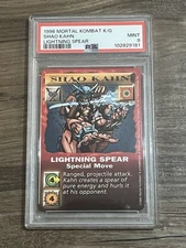 1996 Mortal Kombat Kard Game Shao Kahn Lightning Spear PSA 9 POP 1 PSA 9 0^