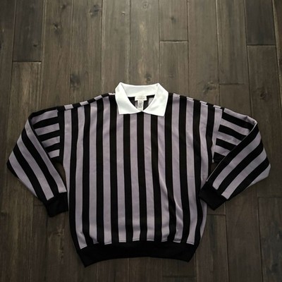 If It Were Me Lavender Striped Collared Sweatshirt XS NWOT