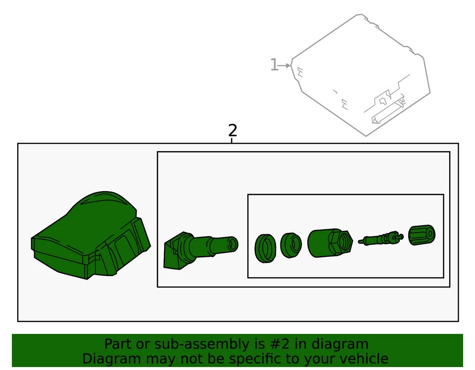 Genuine Land-Rover 433 MHz TPMS Sensor Discovery Defender Range Rover LR156918 - Image 3 of 3