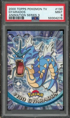 2000 TOPPS POKEMON TV ANIMATION SERIES 3 #130 GYARADOS PSA 9 MINT