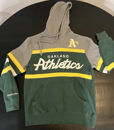 Felpa con cappuccio da uomo Mitchell & Ness Oakland Athletics MLB Head Coach taglia: M