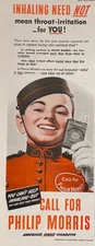 Philip Morris Cigarette Promotion Vintage Print Ad 1942 u Original