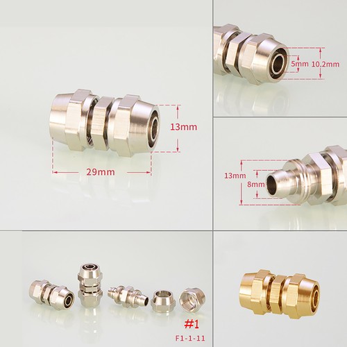 3/8" Quick Connect Easy Tee Brass Fitting Angle valve to Water Purification Pipe - Picture 5 of 7