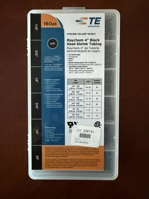 Raychem 4” Black Heat-Shrink Tubing