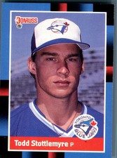 1988 Donruss Todd Stottlemyre RC Rookie #658 MLB Baseball Toronto Blue Jays Card. rookie card picture