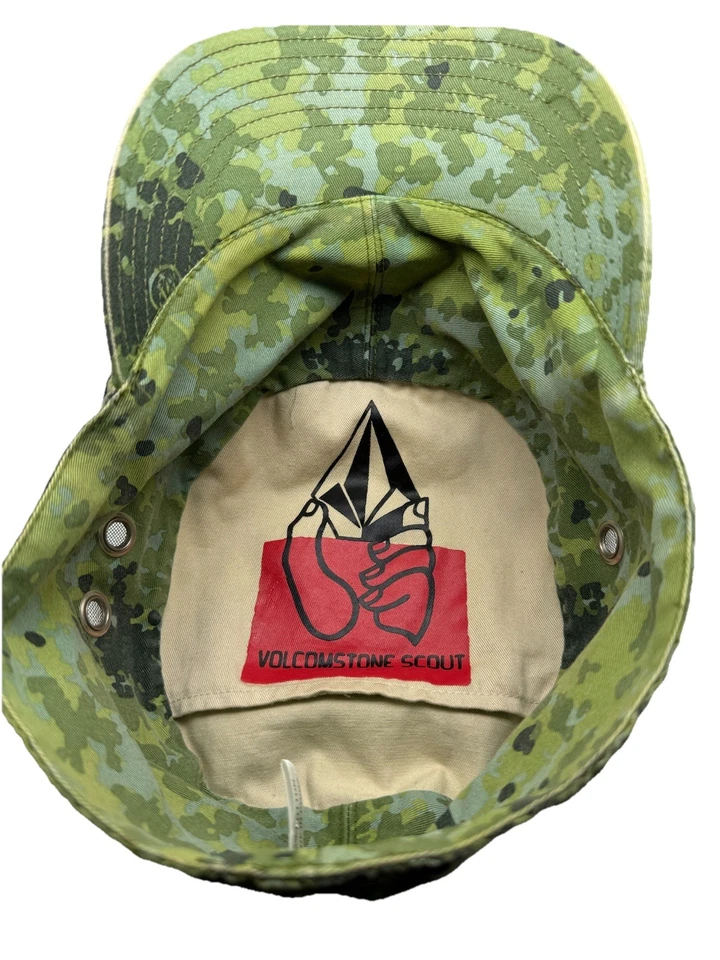 Vintage Volcom Camo Hat Custom Lids Volvomstone Scouts Adult Y2K Patrol Cap - Image 3 of 4