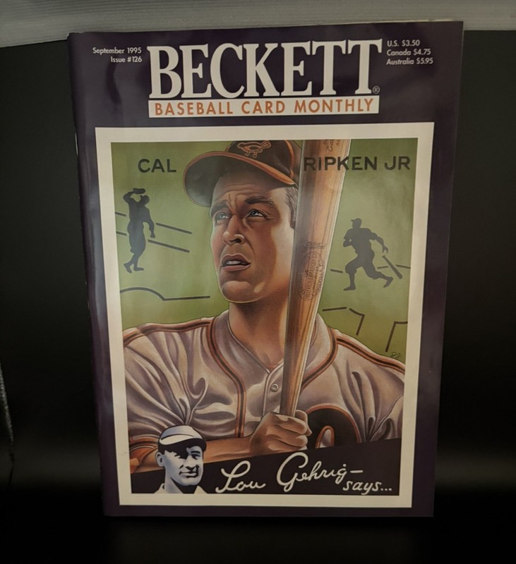 CAL RIPKEN JR. BECKETT BASEBALL SEPTEMBER 1995 #126 Lou Gehrig Chipper Jones