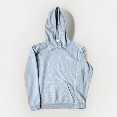 adidas Originals Trefoil Gray Fleece Pullover Hoodie w/ Pockets Men's S