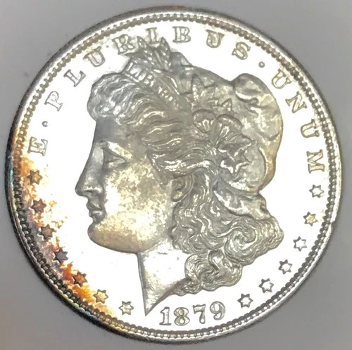 1879 S MORGAN PROOF LIKE! LIGHT RAINBOW RIMS! MS+++++KNOCKOUT PIECE!  NR #64576