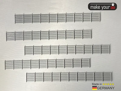 MAKEYOUR3D Spur N Sichtschutzzaun Set 1:160 5Stk. Zaunelement Gartenzaun