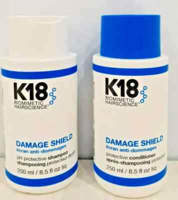 K18 Biomimetic Hairscience Damage Shield Shampoo and Conditioner 8.5 fl oz