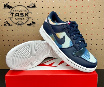  Nike Dunk Low Graffiti Navy GS Sz 4.5Y / 6W DM1051-400 New In Box