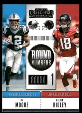 DJ Moore / Calvin Ridley 2018 Panini Contenders Round Numbers #RNA-MR