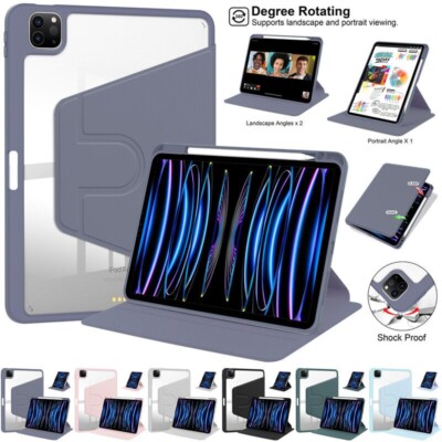 For iPad 5/6/7/8/9/10/11 Mini Air Pro 2026 Shockproof Rotating Stand Case Cover