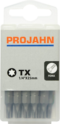 10 Stück Projahn 1/4'' Bits Schraubendrehereinsätze Torx T5-T50 25-50mm
