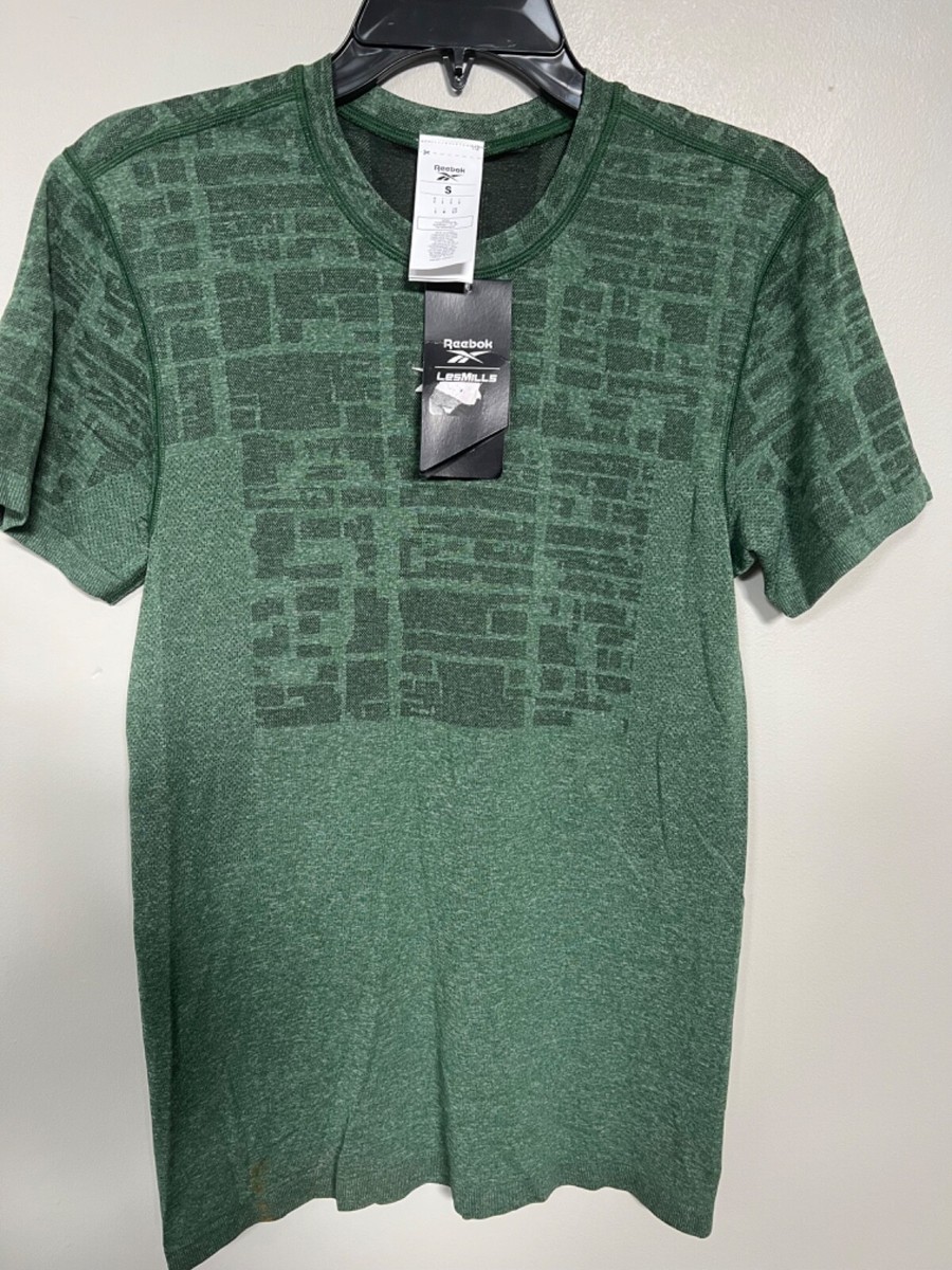 🆕Reebok LES MILLS LM MYOKNIT TEE GE1001 Men's Shirt GREEN 🆕Reebok LES MILLS LM MYOKNIT TEE GE1001 Men's Shirt GREEN