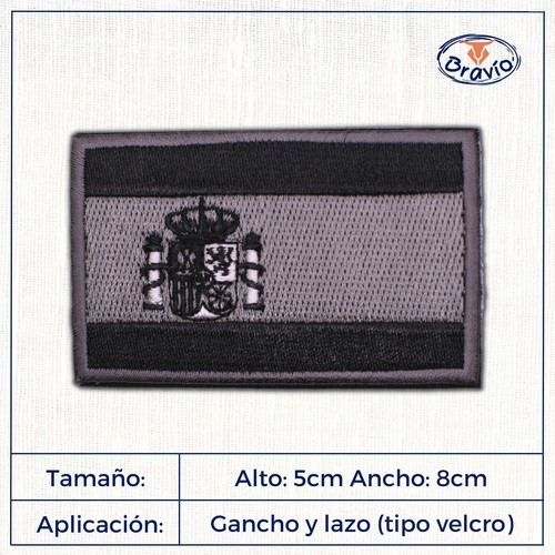 Parche bordado bandera ESPAÑA EJÉRCITO ÁRIDO CAMUFLAJE - gancho&lazo 5x8cm - Imagen 9 de 9