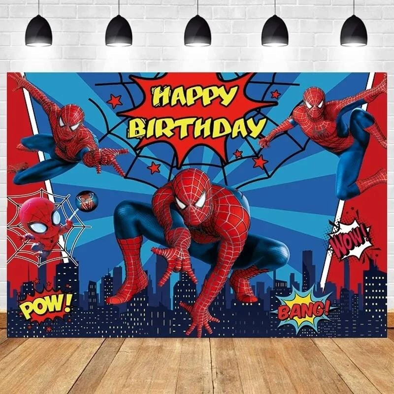 Toile de fond décoration anniversaire avengers marvel