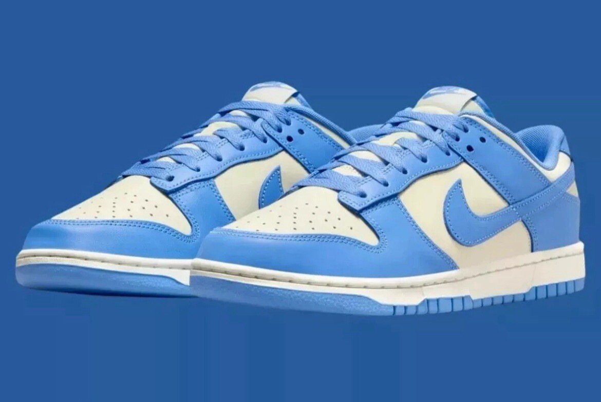 NIKE Dunk Zapatos Retro Bajos Universidad Azul Blanco Para Hombre TALLA 11.5 NUEVOS EN CAJA