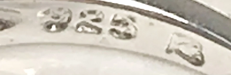 ANILLO BANDA MARIPOSA RUBÍ NEGRO GUNMETAL 925 ROSS SIMONS ESTERLINA (C85A) Foto 3 de 4