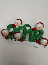 2018 Faces Family of 2 3 4 5 6 7 8 9 Personalized  Christmas Ornament