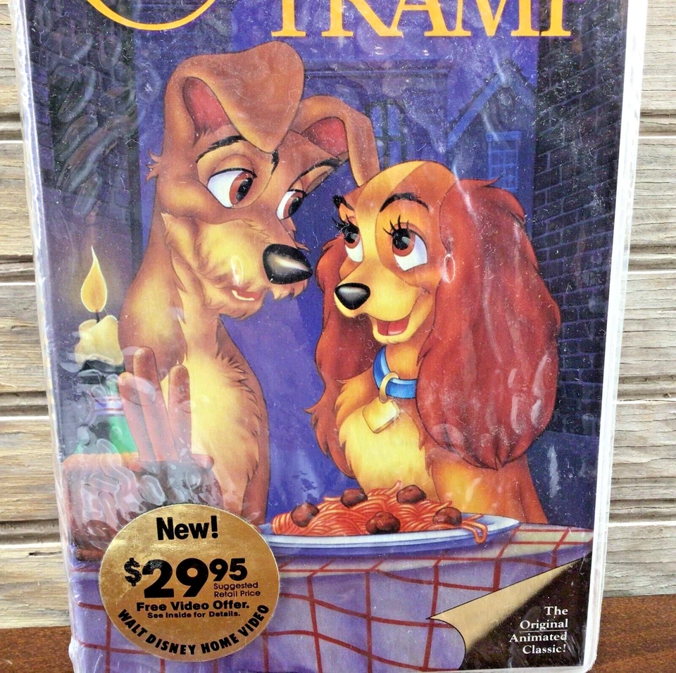 SEALED LADY and THE TRAMP Black Diamond Disney Classic 1987 VHS 582 UNOPENED Vtg - Image 2 of 4