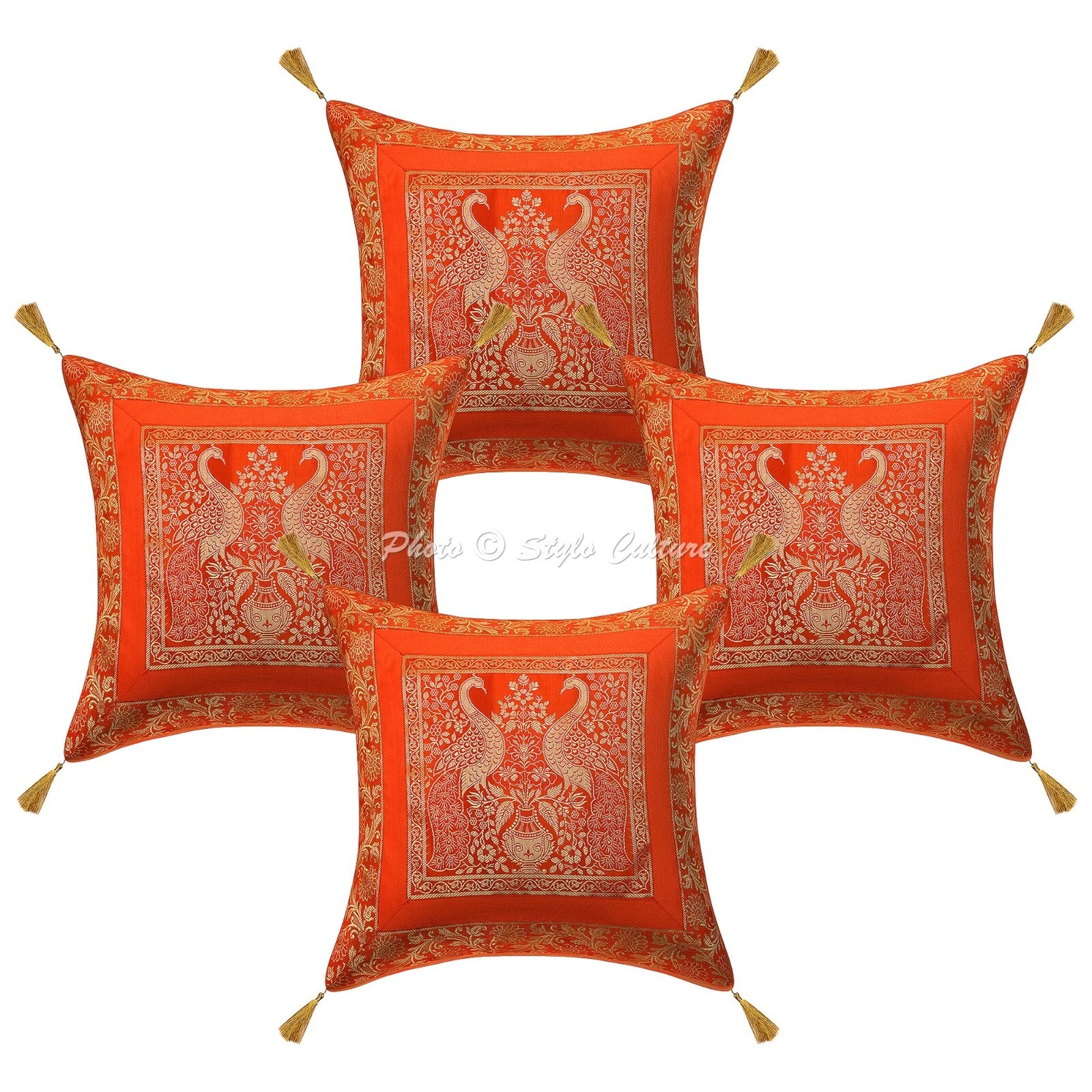 Handwoven Home Decor Cushion Bohemian Brocade Jacquard Pillow Cover Case